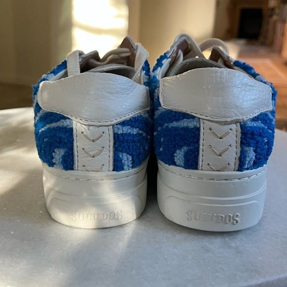 SOLUDOS | Ibiza Psychedelic Spiral Summer Sneakers in Marine Blue | Size US 9 - Picture 8 of 13